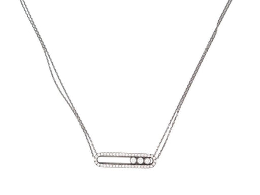 Collier collier MESSIKA move pave diamants double chaines or 58 Facettes 258444