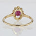 Ring 56 Ruby diamond pompadour ring 58 Facettes 21-572
