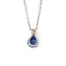 Necklace Necklace White gold Pear sapphire Diamond 58 Facettes 1