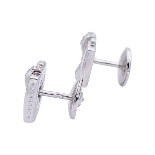 Boucles d'oreilles Boucles d'oreilles Boucheron, "Déchaînée", or blanc, diamants. 58 Facettes 33031