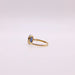 Ring Belle époque ring yellow gold blue glass oval 58 Facettes