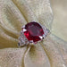 Ring 56 Rubellite tourmaline and art deco diamond ring 58 Facettes 22-492