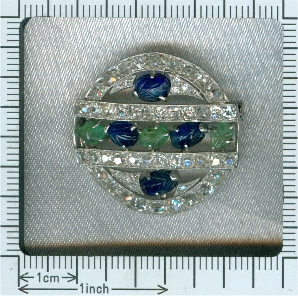 Broche Broche diamant saphir émeraude 58 Facettes 16123-0060
