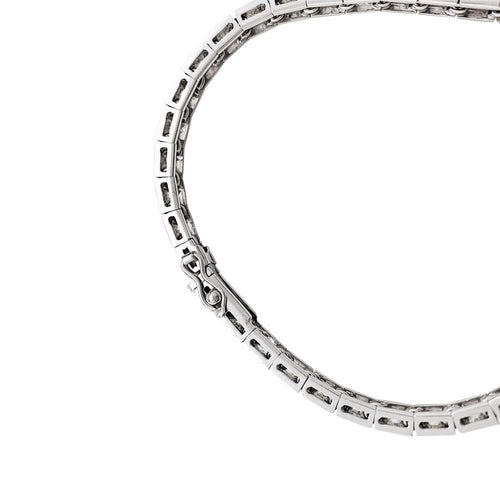 Bracelet Bracelet ligne diamants en or blanc. 58 Facettes 30661
