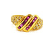 Bague 55 Bague Or jaune Rubis 58 Facettes 06352CD