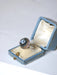 Bague vintage topaze bleue et diamants sur or et argent 58 Facettes