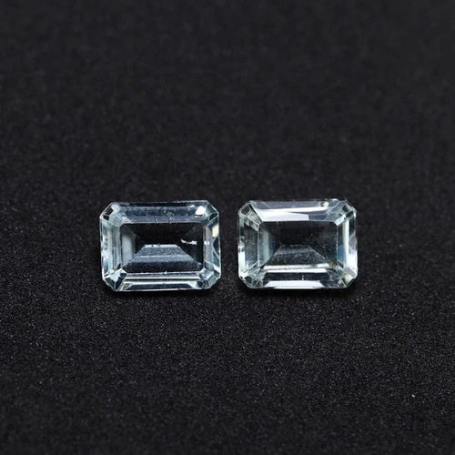 Gemstone Paire de 2 goshenite 3.65cts (béryl incolore) 58 Facettes 269