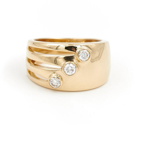 Bague 54 Bague Trilogie Or jaune Diamant 58 Facettes 1969272CN