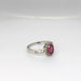 Ring Daisy ring in white gold, diamonds and rubies 58 Facettes 21254