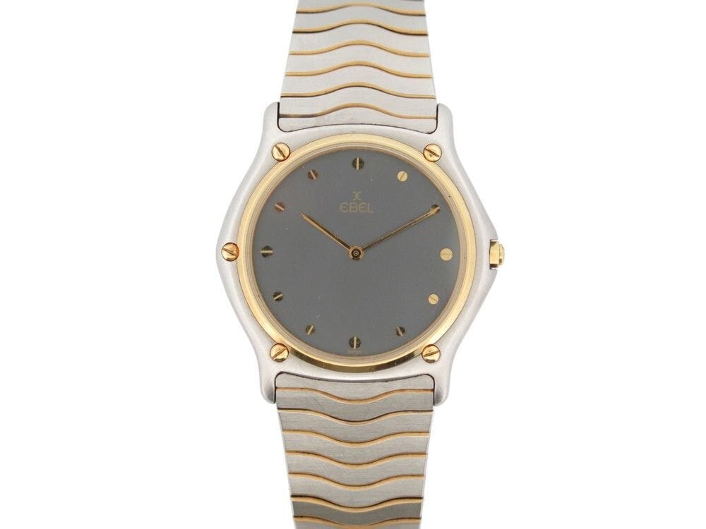 Montre Femme EBEL Estate Wave - Acier Inoxydable, Cadran Noir, Mouvement Quartz - Occasion