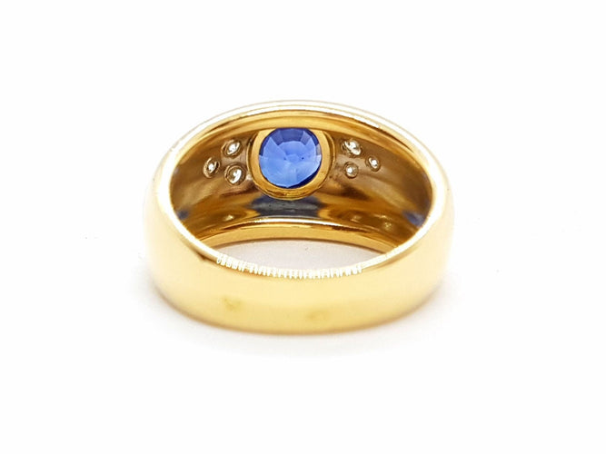 Bague 55 Bague Or jaune Saphir 58 Facettes 06496CD