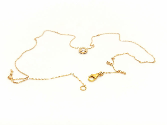 Collier Collier Or rose Diamant 58 Facettes 579111RV