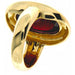 Bague 55 Bague or jaune grenat 58 Facettes G3424