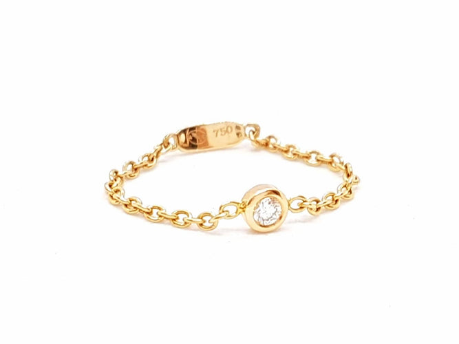 Bague 53 Bague Chaînette Or rose Diamant 58 Facettes 578689RV