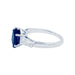 Ring 52 Sapphire, platinum and diamond ring. 58 Facettes 32357