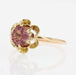 Ring 54 Garnet and gold flower ring 58 Facettes 22-308