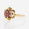 Bague 54 Bague fleur grenat et or 58 Facettes 22-308