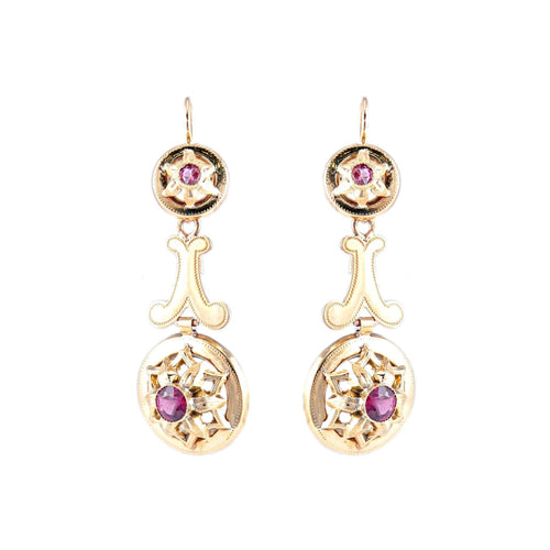 Boucles d'oreilles Boucles d'oreilles Napoléon III Grenats 58 Facettes