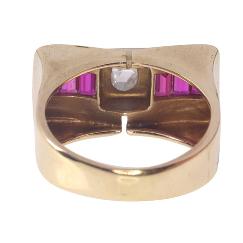 Bague 54 Bague, diamant et rubis 58 Facettes 23039-0099