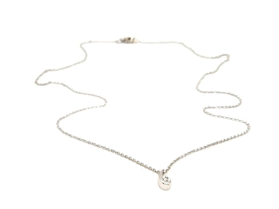 Collier Collier Chaîne + pendentif Or blanc Diamant 58 Facettes 880897CD