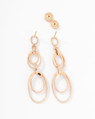 Boucles d'oreilles Boucles d'oreilles or rose multi anneaux en diamant 58 Facettes