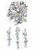 Brooch Brooch with detachable silver tassels and white stones 58 Facettes AB281