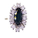 Ring Marquise Sapphire shuttle diamond ring 58 Facettes