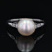 Ring 55 Old cultured pearl and diamond ring 58 Facettes CV98