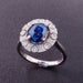 Bague 53 Bague saphir diamants 58 Facettes 4006