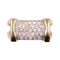 Bague Bague large or jaune et pavage de diamants 58 Facettes