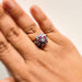 Ring 52 Floral motif ring in white gold Diamond and ruby 58 Facettes 5592