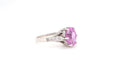 Bague 52 Bague Platine Saphir rose ovale Diamants 58 Facettes 24219 / 24368