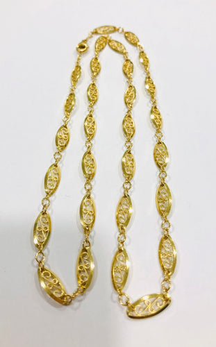 Collier COLLIER MAILLE FILIGRANE OR JAUNE 58 Facettes