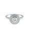 Bague 52 Bague double cercle diamants en or blanc 58 Facettes