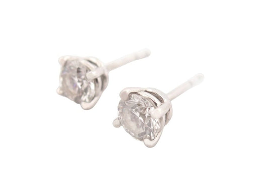 Boucles d'oreilles boucles d'oreilles TIFFANY & CO puces platine diamants 1.52ct ears 58 Facettes 253647