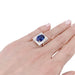 Ring 53 White gold ring, 3,84 ct sapphire and baguette diamonds. 58 Facettes 32602