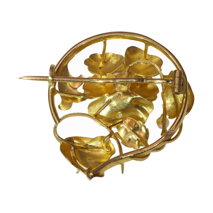 Broche Broche en or avec perles de rocaille naturelles 58 Facettes 22137-0206