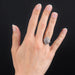Ring 54 Art deco style white gold diamond ring 58 Facettes 22-427