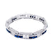 Bracelet platine, saphirs calibrés, diamants. 58 Facettes 32336