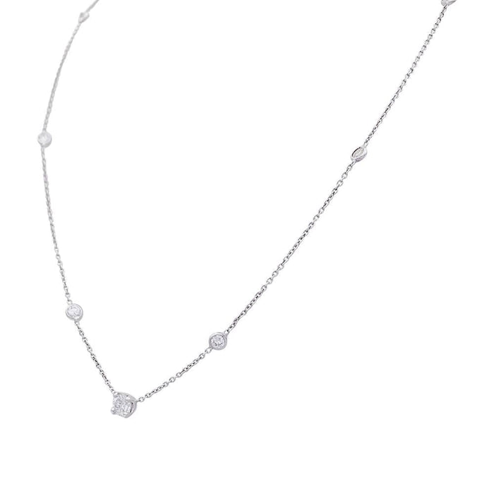 Collier Collier or blanc et diamants. 58 Facettes 32520