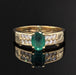 Ring 64 Used emerald diamond ring in yellow gold 58 Facettes 21-693