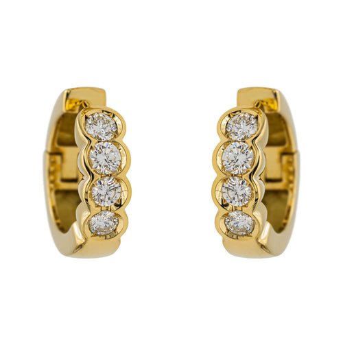 Boucles d'oreilles Boucles d'oreilles Créoles Or jaune Diamant 58 Facettes 2845477CN