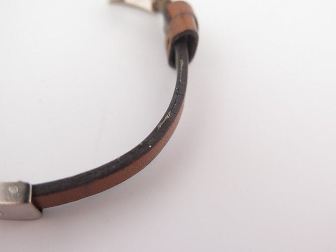 Bracelet bracelet CARTIER love cuir et barrette or blanc 18k 15-19.5 58 Facettes 252399