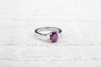 Ring 53 Ring White gold Ruby Diamonds 58 Facettes 23713 / 23664C