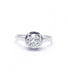 Ring 51 / White/Grey / 950‰ Platinum 1.10 Carat Diamond Solitaire Ring 58 Facettes 170092R