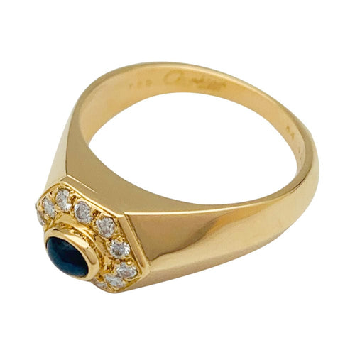 Bague 54 Bague Cartier or jaune diamants et saphir. 58 Facettes 31678