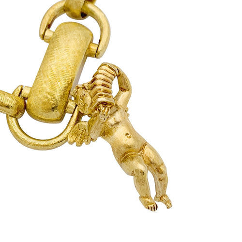 Bracelet Bracelet vintage, "Chérubins Musiciens", or jaune. 58 Facettes 33341