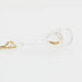 Pendentif Chaîne en or et son pendentif en verre et paillettes dorées 58 Facettes 21-268