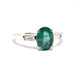 Ring 54 Solitaire Emerald & Diamonds 58 Facettes