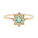 Ring 52 Marguerite Ring Yellow Gold Emerald 58 Facettes 2301600CN